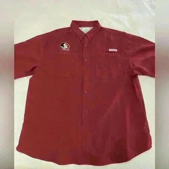 COLUMBIA SHORT SLEEVE SHIRT FISHING OMNI-SHADE MENS SIZE XL Florida State - Picture 1 of 4